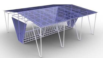 Велопарковка с навесом "Шатл"  (6 модулей), фото 2