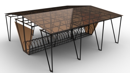 Велопарковка с навесом "Шатл"  (6 модулей), фото 1