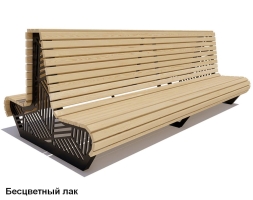 Скамейка уличная Кисловодск, Лиственница 1,2 м, фото 2