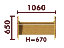 Скамейка детская Ёжик 26022.21 для игровой площадки