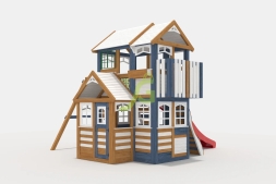 Детская площадка IgraGrad Клубный домик 3 Luxe мод.2  Синий, фото 2