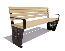 Скамейка садовая Индия, лиственница 0,6 м, фото 2