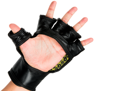 (UFC Премиальные MMA тренировочные перчатки 6 унций чёрные S/M), фото 5