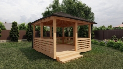 Квадратная беседка ЗАРЯНКА, фото 4