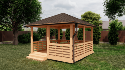 Квадратная беседка ЗАРЯНКА, фото 1