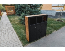 Урна парковая «Гамма» x3 для раздельного сбора мусора Урна парковая «Гамма» x3 для раздельного сбора мусора