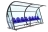 Скамейка для запасных игроков мобильная ОЛИМП СИТИ (на 8 мест)