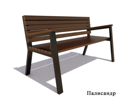 Садово-парковая скамейка «Гамбург», Ангарская сосна 0,6 м, фото 5