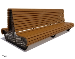 Скамейка уличная Кисловодск, Лиственница 1,5 м, фото 4