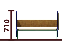 Скамейка детская Бабочка 26021.21 для игровой площадки