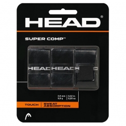 Овергрип Head Super Comp (ЧЕРНЫЙ), арт.285088-BK, 0.5 мм, 3 шт, черный