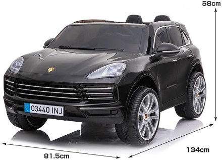 Детский электромобиль PORSCHE CAYENNE S 12V - JJ2128-BLACK-PAINT, фото 2