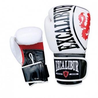 Перчатки боксерские Excalibur 8004-02 White/Black/Red PU, фото 1