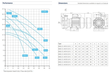 Насос без префильтра Speck Badu 21-40 58 G 380B, фото 2