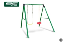 Качели SLP SYSTEMS 2 секции + сиденье гибкое желтое + сиденье диск красное