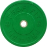 Изображение товара Диск для штанги каучуковый, зеленый, PROFI-FIT D-51, 10 кг