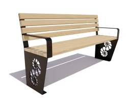 Скамейка садовая Ракушка сосна 2,0 м, фото 1