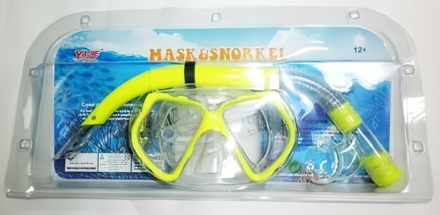 Набор 2 в 1 (маска+трубка) 105-2А желтый, фото 1