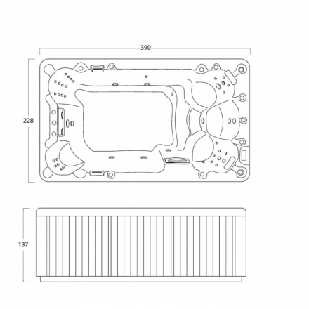 Плавательный бассейн с противотоком Treesse Antibes, фото 4